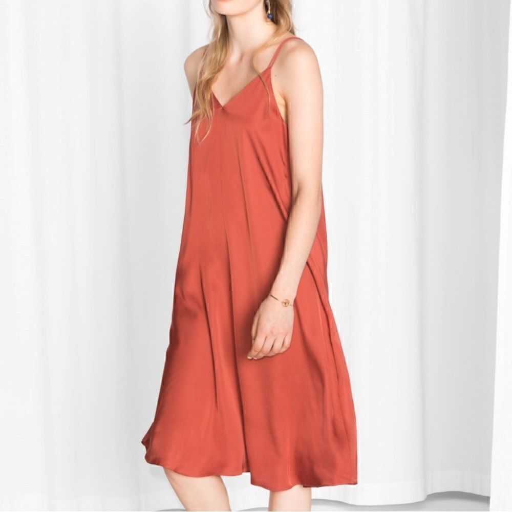 & Other Stories Stockholm Atelier V-Neck Slip Dress Size 6